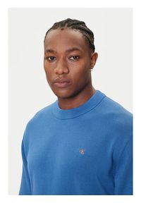 Calvin Klein Jeans Sweter LV04RC309G Niebieski Regular Fit. Kolor: niebieski. Materiał: bawełna #4