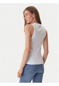 DKNY Top DJ5T1694 Biały Slim Fit. Kolor: biały. Materiał: bawełna #4