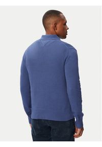Tommy Jeans Sweter Essential DM0DM20304 Niebieski Slim Fit. Kolor: niebieski. Materiał: bawełna #4