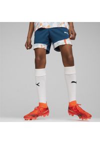 Puma - Młodzieżowe spodenki piłkarskie PUMA x NEYMAR JR Creativity PUMA. Kolor: pomarańczowy, niebieski, wielokolorowy. Sport: piłka nożna