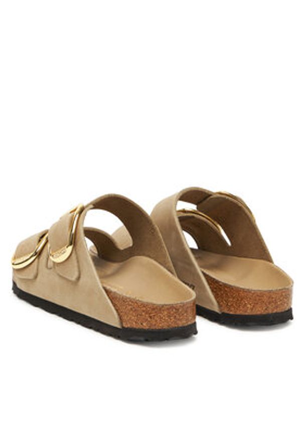 Birkenstock Klapki Arizona Big Buckle Hex 1030395 Brązowy. Kolor: brązowy. Materiał: skóra