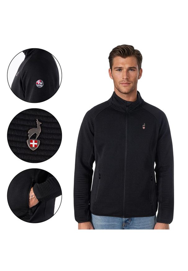 Aulp - Bluza męska AULP NUMIX Oddychająca Wygodna. Kolor: czarny