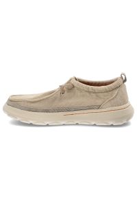 Beżowe Półbuty Jeep Modne Obuwie Męskie. Okazja: na co dzień, na spacer. Zapięcie: sznurówki. Kolor: beżowy. Materiał: tkanina. Styl: sportowy, casual #7