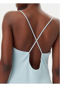 Calvin Klein Sukienka letnia LV044B053G Błękitny Slim Fit. Kolor: niebieski. Materiał: satyna, syntetyk. Sezon: lato