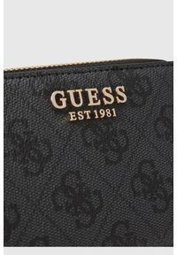 Guess - GUESS Czarny portfel damski Laurel. Kolor: czarny. Materiał: materiał #5
