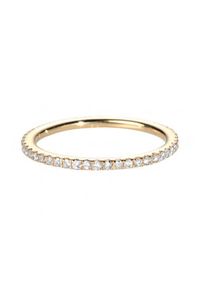REDLINE PARIS - Złoty pierścionek z diamentami Si Joli. Materiał: złote. Kolor: złoty. Wzór: aplikacja. Kamień szlachetny: diament #4