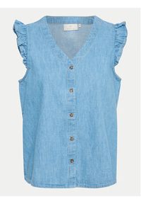 Kaffe Bluzka Louise 10508521 Niebieski Regular Fit. Kolor: niebieski. Materiał: bawełna #4
