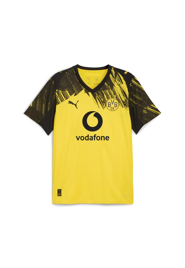 Puma - Męska koszulka domowa Borussia Dortmund 25/26 PUMA Faster Yellow Black. Kolor: czarny, wielokolorowy, żółty. Sport: piłka nożna