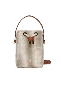 TOMMY HILFIGER - Tommy Hilfiger Torebka Th Premium Beach Le Bucket AW0AW17215 Beżowy. Kolor: beżowy
