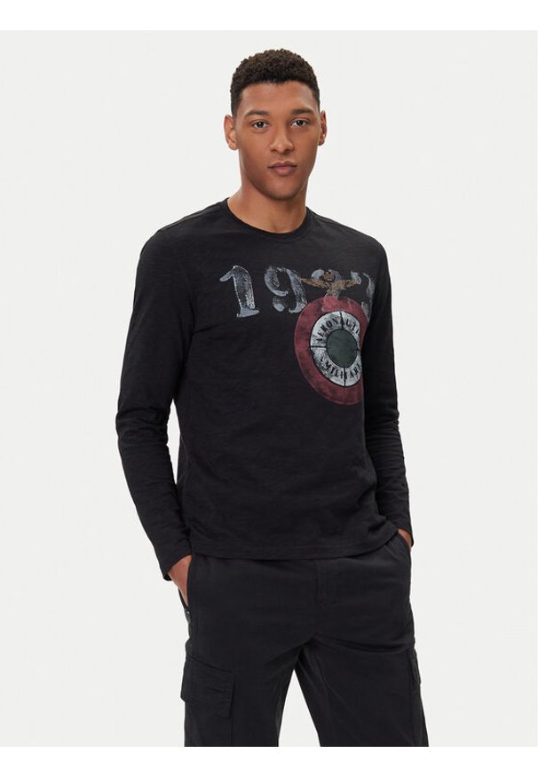 Aeronautica Militare Longsleeve 252TS2487UJ00709 Czarny Regular Fit. Kolor: czarny. Materiał: bawełna. Długość rękawa: długi rękaw