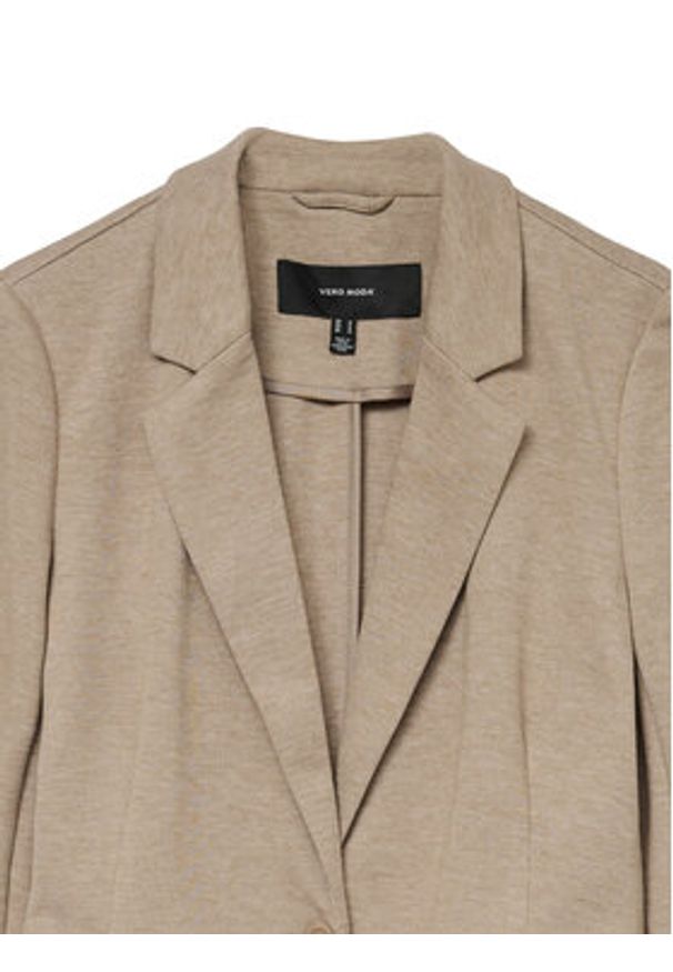 Vero Moda Marynarka Julia 10154123 Beżowy Regular Fit. Kolor: beżowy. Materiał: syntetyk