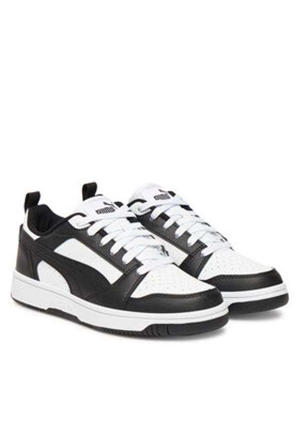 Puma Sneakersy Rebound V6 Lo Jr 393833 01 Biały. Kolor: biały. Materiał: skóra