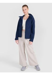 4f - 4F Kurtka przejściowa membrana 5000 damska - granatowa S. Okazja: na co dzień. Typ kołnierza: kaptur. Kolor: niebieski. Materiał: syntetyk, dzianina, materiał, tkanina. Styl: casual, klasyczny, sportowy #2