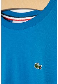 Lacoste - T-shirt dziecięcy 98-164 cm. Okazja: na co dzień. Kolor: niebieski. Materiał: bawełna, materiał, dzianina. Wzór: gładki. Styl: casual #2