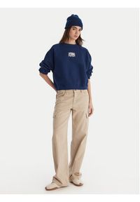 Quiksilver Bluza Graphic Crew EQWFT03198 Granatowy Regular Fit. Kolor: niebieski. Materiał: bawełna #2