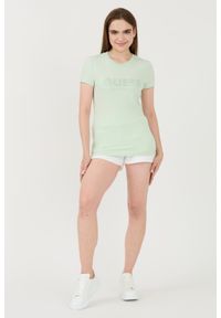 Guess - GUESS Zielony damski t-shirt Sangallo Tee, Rozmiar M. Kolor: zielony #7