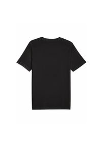 Puma - Męska koszulka z błyszczącym nadrukiem PUMA Black. Kolor: czarny. Wzór: nadruk. Sport: fitness