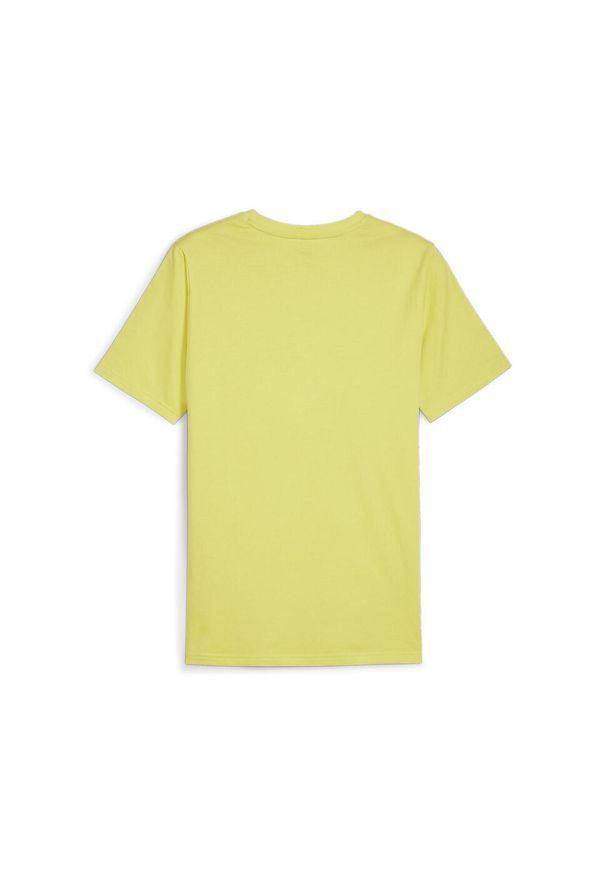 Puma - Męska koszulka Essentials+ Tape PUMA Lime Sheen Green. Kolor: zielony, żółty, wielokolorowy