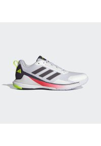 Adidas - Buty Novaflight 2 Indoor. Kolor: fioletowy, biały, wielokolorowy. Materiał: materiał. Sport: siatkówka