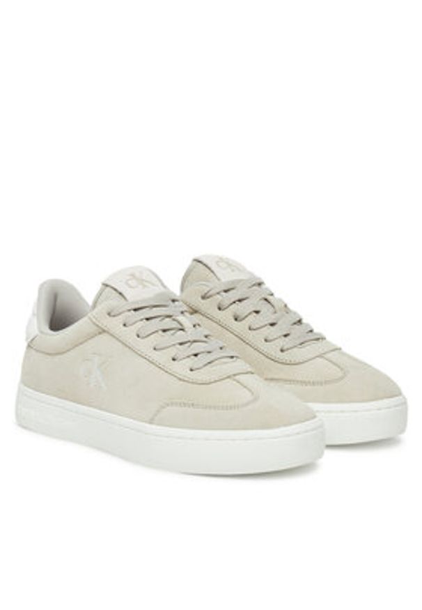 Calvin Klein Jeans Sneakersy Classic Cupsole Mix In YW0YW01767 Szary. Kolor: szary. Materiał: skóra