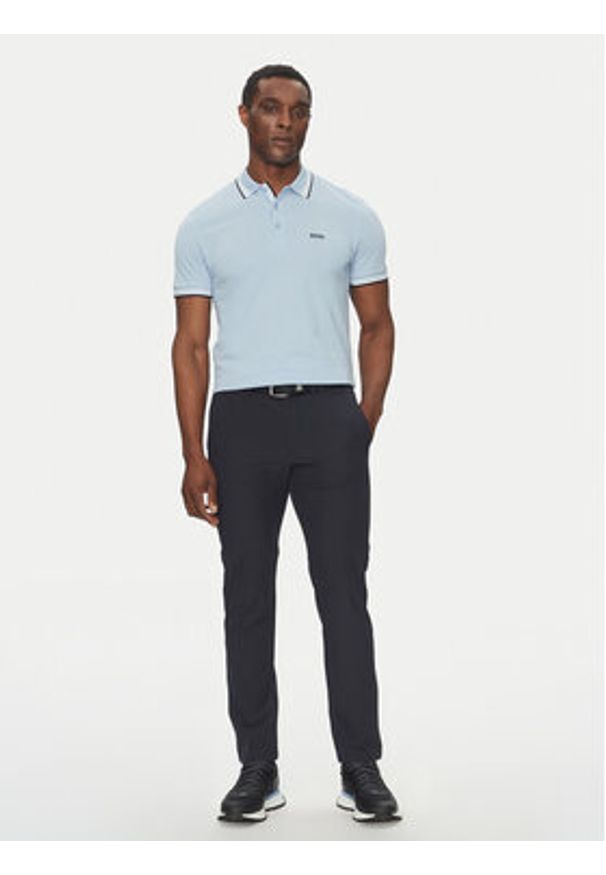 BOSS Polo Paddy 50469055 Błękitny Regular Fit. Typ kołnierza: polo. Kolor: niebieski. Materiał: bawełna