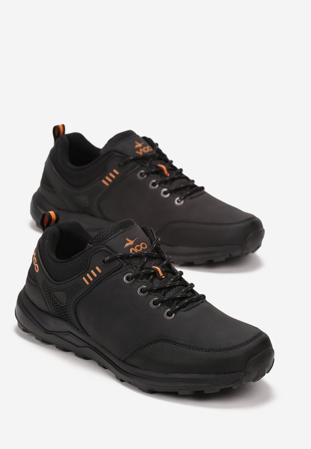 Born2be - Czarne Buty Sportowe przed Kostkę z Sznurowaniem Shylio. Okazja: na co dzień. Wysokość cholewki: przed kostkę. Kolor: czarny. Sport: fitness