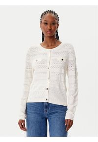 Morgan Kardigan 252-MNAHIA Beżowy Slim Fit. Kolor: beżowy. Materiał: syntetyk