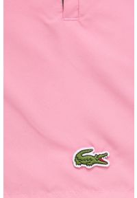 Lacoste szorty kąpielowe kolor różowy MH6270-528. Kolor: różowy. Materiał: tkanina #5