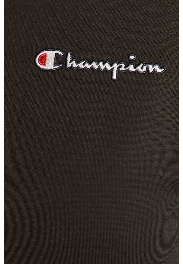 Champion - Bluzka bawełniana. Okazja: na co dzień. Kolor: czarny. Materiał: bawełna. Długość rękawa: długi rękaw. Długość: krótkie. Styl: casual