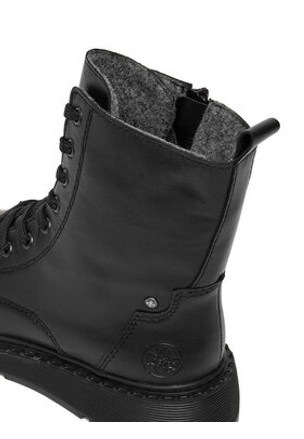 Rieker Trzewiki CEO-70401-00 Czarny. Kolor: czarny. Materiał: skóra