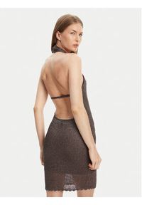 Guess Sukienka dzianinowa W5YK34 Z24F0 Szary Slim Fit. Kolor: szary. Materiał: wiskoza #5