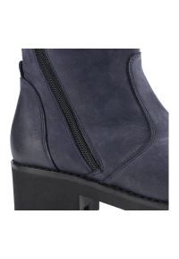 Granatowe Kozaki Simen Damskie Wygodne Obuwie. Okazja: na co dzień. Kolor: niebieski. Szerokość cholewki: normalna. Styl: casual, elegancki #6