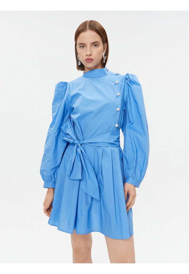 Custommade Sukienka koktajlowa Joulie 999369477 Niebieski Regular Fit. Kolor: niebieski. Materiał: bawełna. Styl: wizytowy