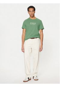 Polo Ralph Lauren T-Shirt 714899613017 Zielony Regular Fit. Typ kołnierza: polo. Kolor: zielony. Materiał: bawełna #5