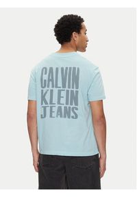 Calvin Klein Jeans T-Shirt Painted J30J327523 Błękitny Regular Fit. Kolor: niebieski. Materiał: bawełna #3