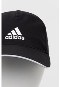 Adidas - adidas Czapka HD7242 kolor czarny z aplikacją. Kolor: czarny. Materiał: materiał. Wzór: aplikacja #2