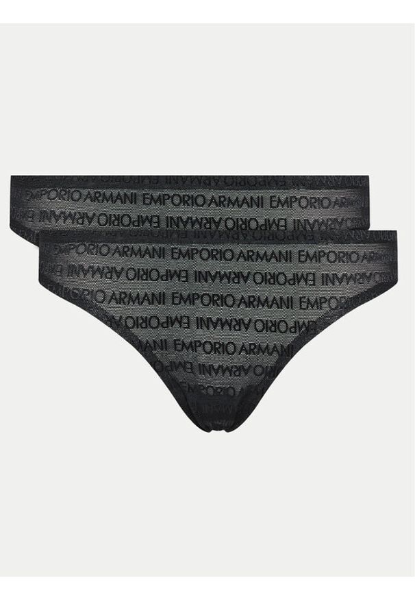 Emporio Armani Underwear Komplet 2 par stringów 163333 3F204 00020 Czarny. Kolor: czarny. Materiał: syntetyk