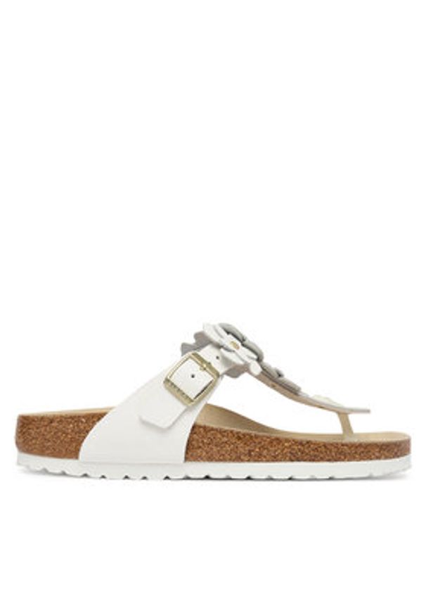 Birkenstock Japonki Gizeh 1026735 Biały. Kolor: biały. Materiał: skóra