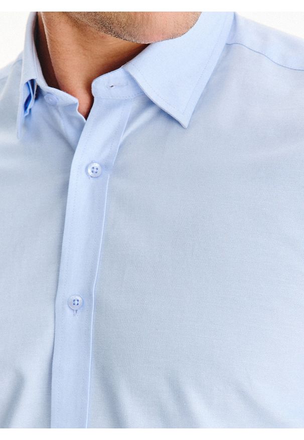 Pako Lorente - PAKO LORENTE - Niebieska bawełniana koszula. Kolor: niebieski, czarny. Materiał: bawełna. Długość rękawa: długi rękaw. Długość: długie. Wzór: gładki