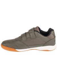 Buty piłkarskie dla dzieci Kappa Kickoff K. Zapięcie: sznurówki. Kolor: zielony, szary. Materiał: guma, materiał, syntetyk. Szerokość cholewki: normalna. Sport: piłka nożna