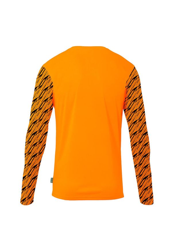 UHLSPORT - Dziecięca koszulka bramkarska z długim rękawem Uhlsport Progressive. Kolor: wielokolorowy, czarny, pomarańczowy. Długość rękawa: długi rękaw. Długość: długie. Sport: piłka nożna
