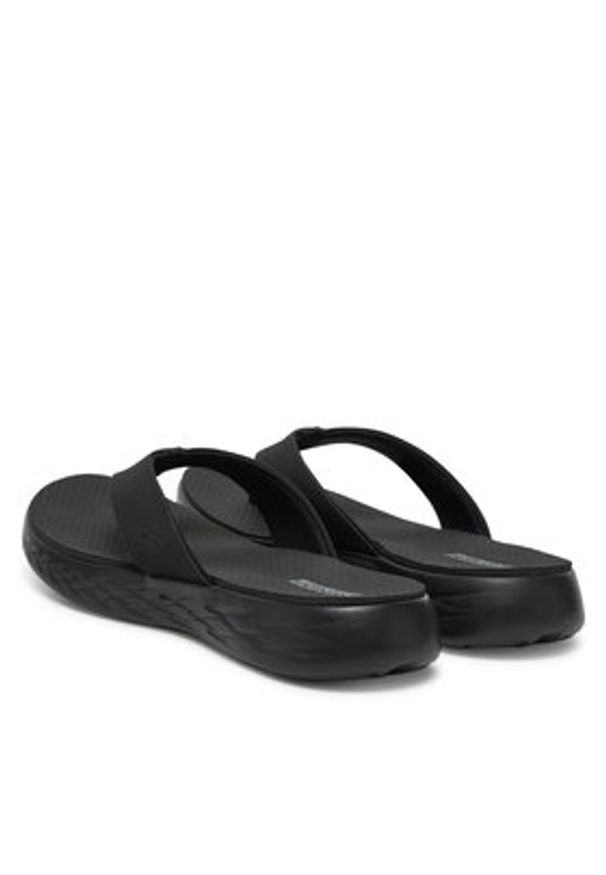 skechers - Skechers Japonki On-The-Go 600-Vacay 140702/BBK Czarny. Kolor: czarny. Materiał: materiał