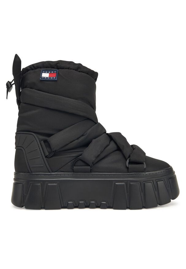 Śniegowce Tommy Jeans. Kolor: czarny. Materiał: nylon