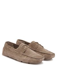 Calvin Klein Mokasyny Driver Boat Su HM0HM02084 Beżowy. Kolor: beżowy. Materiał: zamsz, skóra #4