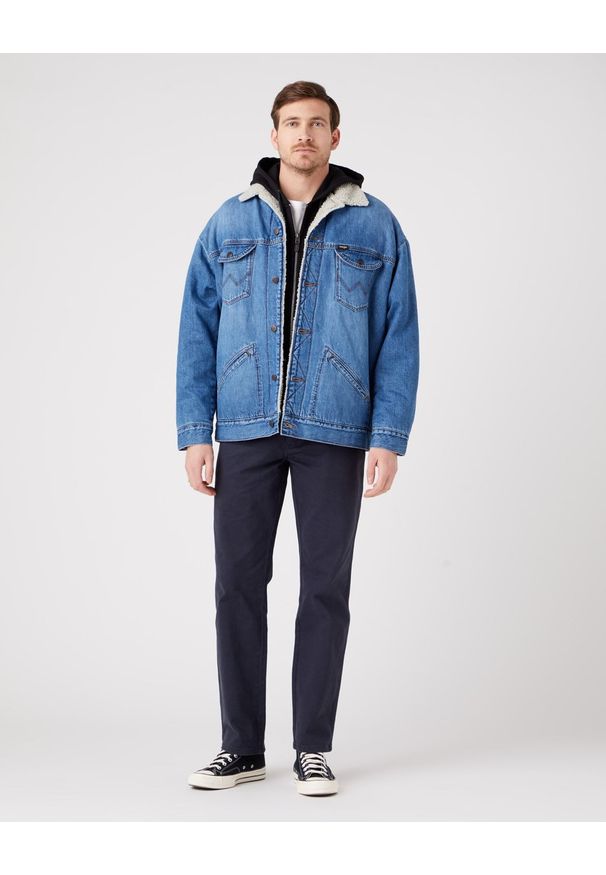 Wrangler - WRANGLER TEXAS MĘSKIE SPODNIE JEANSOWE DARK NAVY W12193XAE 112319293
