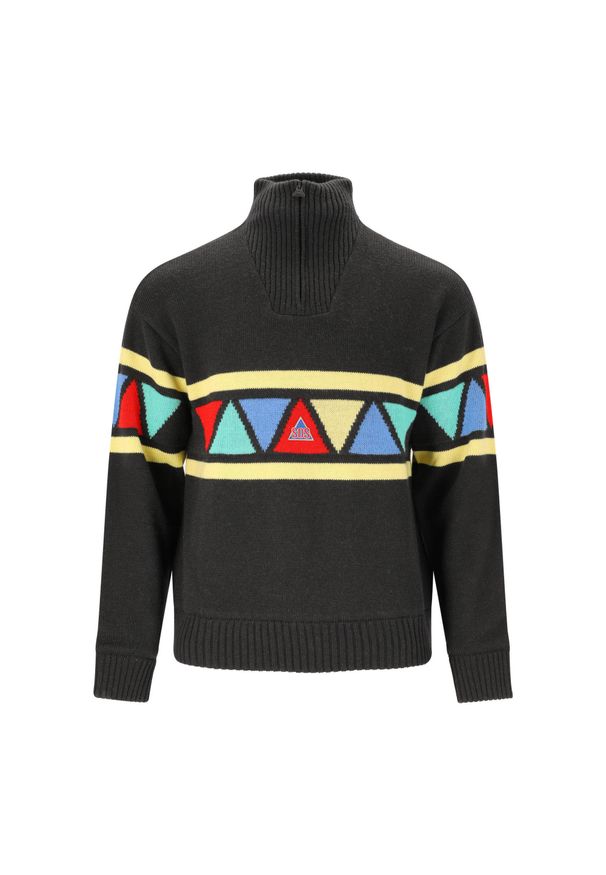 Bluza z kapturem wiatrówka SOS Uni knit. Typ kołnierza: kaptur. Kolor: wielokolorowy, czarny, szary, brązowy. Sezon: zima. Styl: sportowy, retro