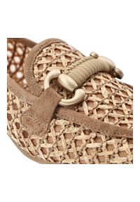 Półbuty damskie Hispanitas, ze skóry naturalnej ażurowa cholewka klasyczny fason mokasynów stabilny niski obcas, brązowe, RHV264828 Marrakech-V26 Des. Okazja: na co dzień. Kolor: brązowy. Szerokość cholewki: normalna. Wzór: ażurowy. Materiał: skóra. Sezon: wiosna, lato. Obcas: na obcasie. Styl: klasyczny. Wysokość obcasa: niski #7