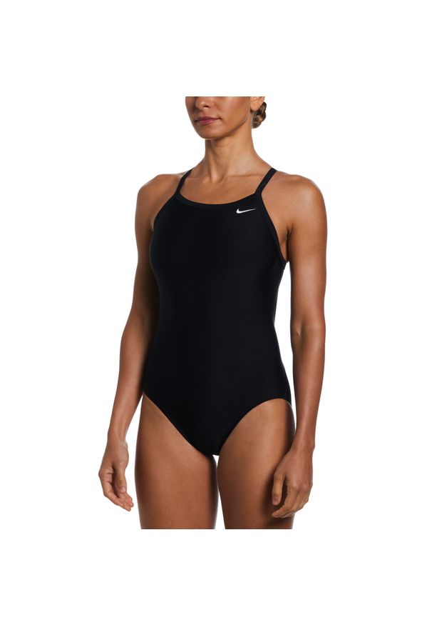 Strój pływacki jednoczęściowy damski Nike Solid Racerback. Kolor: czarny