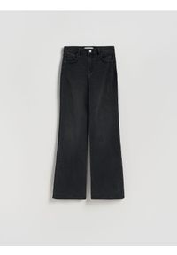 Reserved - Jeansy flare z wysokim stanem - czarny. Stan: podwyższony. Kolor: czarny #1