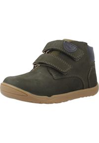 Geox - Buty GEOX B MACCHIA BOY Zielony. Kolor: zielony. Materiał: skóra. Sport: turystyka piesza